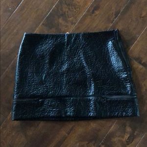 Zara pleather texturized mini skirt